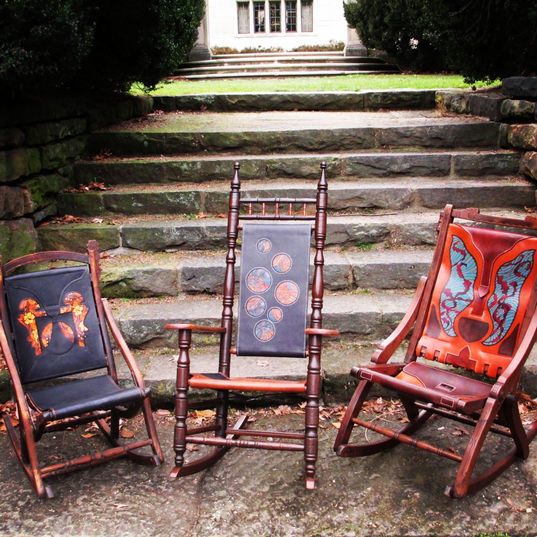 Twin Saints Leather Chairs. 2014