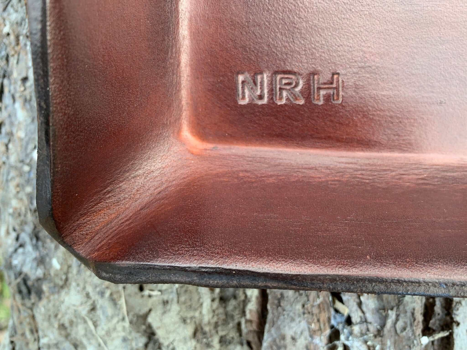 three letter monogram. Bottom Left Corner