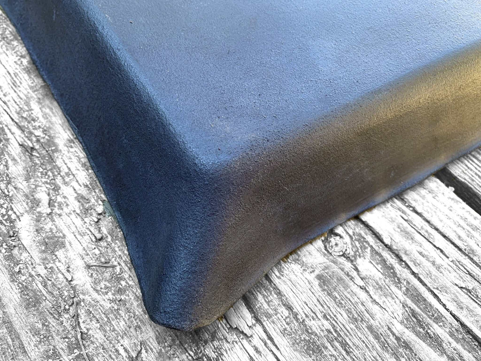 Fossil Fish Leather Tray. Timber Brown
