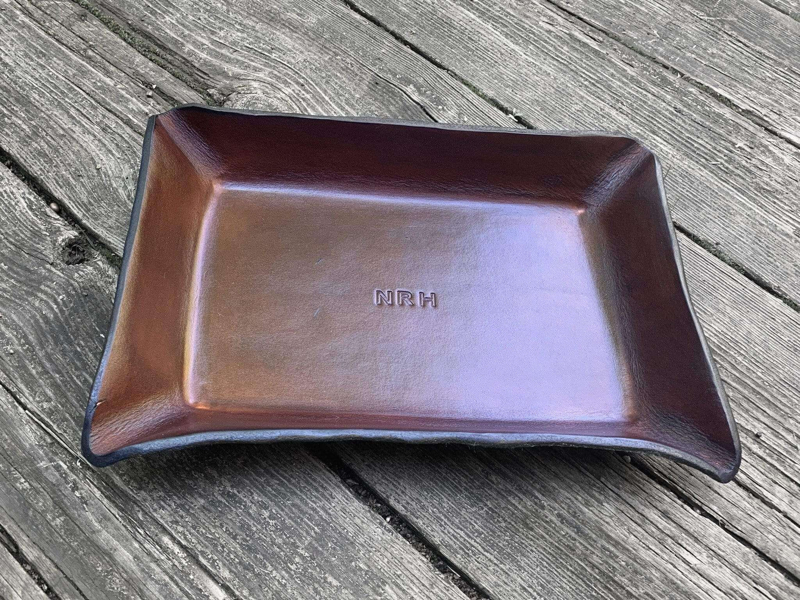 Monogrammed Leather 3rd Anniversary Gift.
