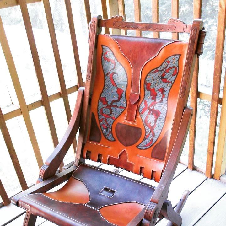 Leather "Seagrass" Chair. 2013. Twin Saints Leather
