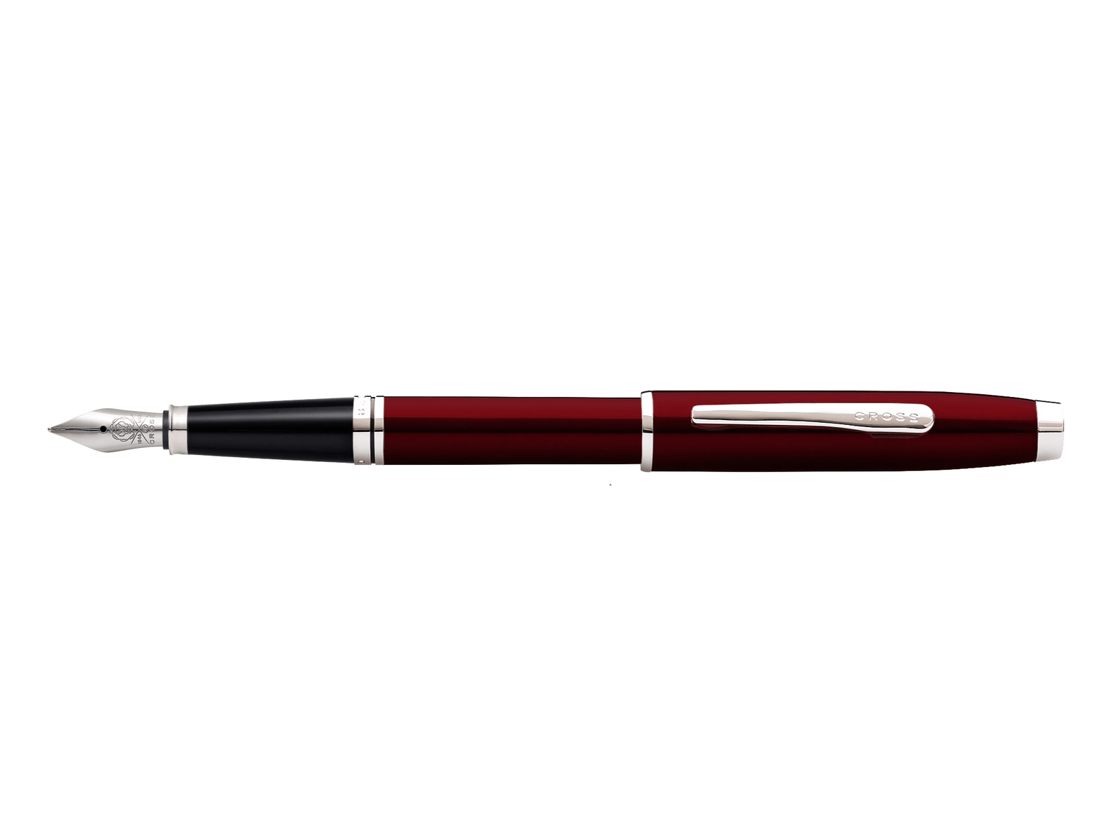 A.T. Cross red lacquer fine nib fountain pen