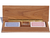 Interior detail of deluxe walnut wood cribbage set