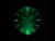 Night view detail of black and metallic Seiko Mai clock