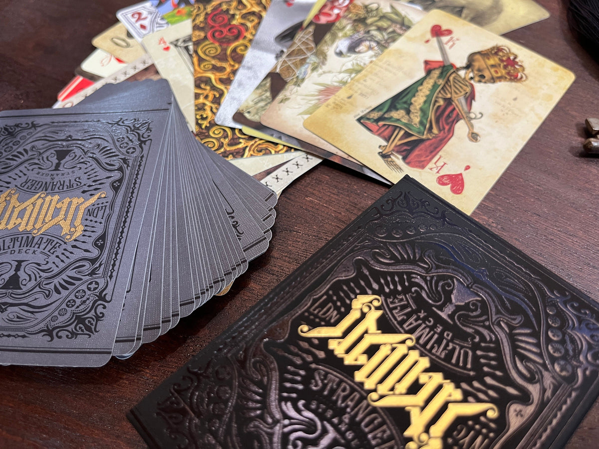 Stranger and Stranger Art playing cards Ultimate Deck and box