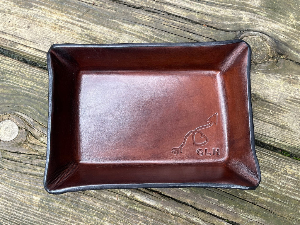 Soho SuperHero Travel Tray, Brown Dublin Horween Leather Valet Tray, Catch All, deals Groomsmen Gifts