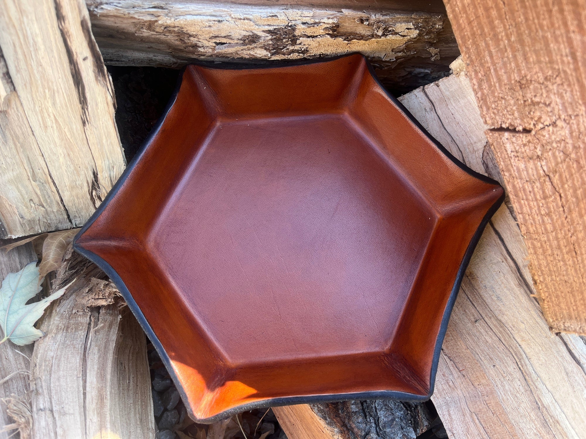 Ready to Ship Leather Dice Tray