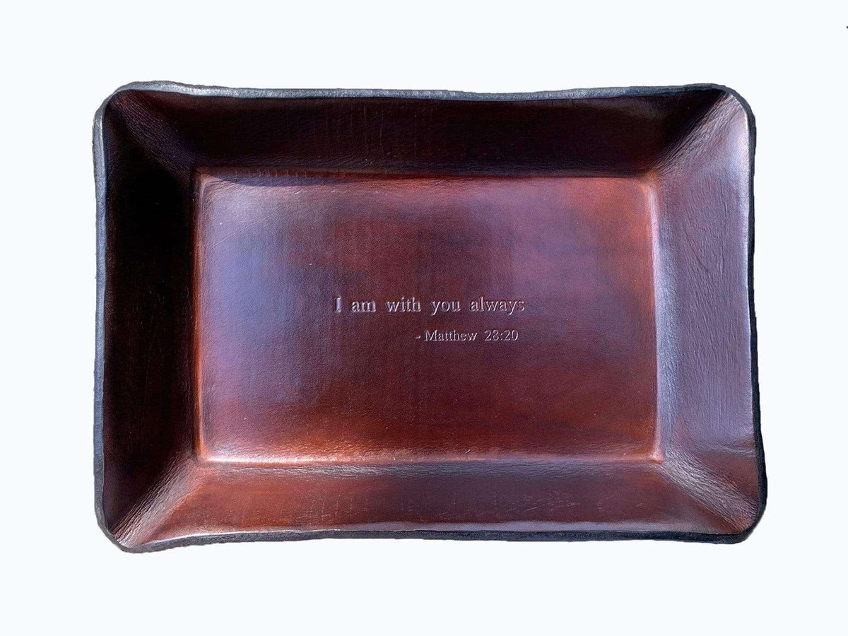 Confirmation gift leather valet with available monogram