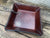 St. Benedict Medal Leather Tray. Dark Brown