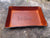 Leather anniversary gift for men. Leather tray with trout image. 