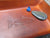 Trout image leather desk tray. Detail. 