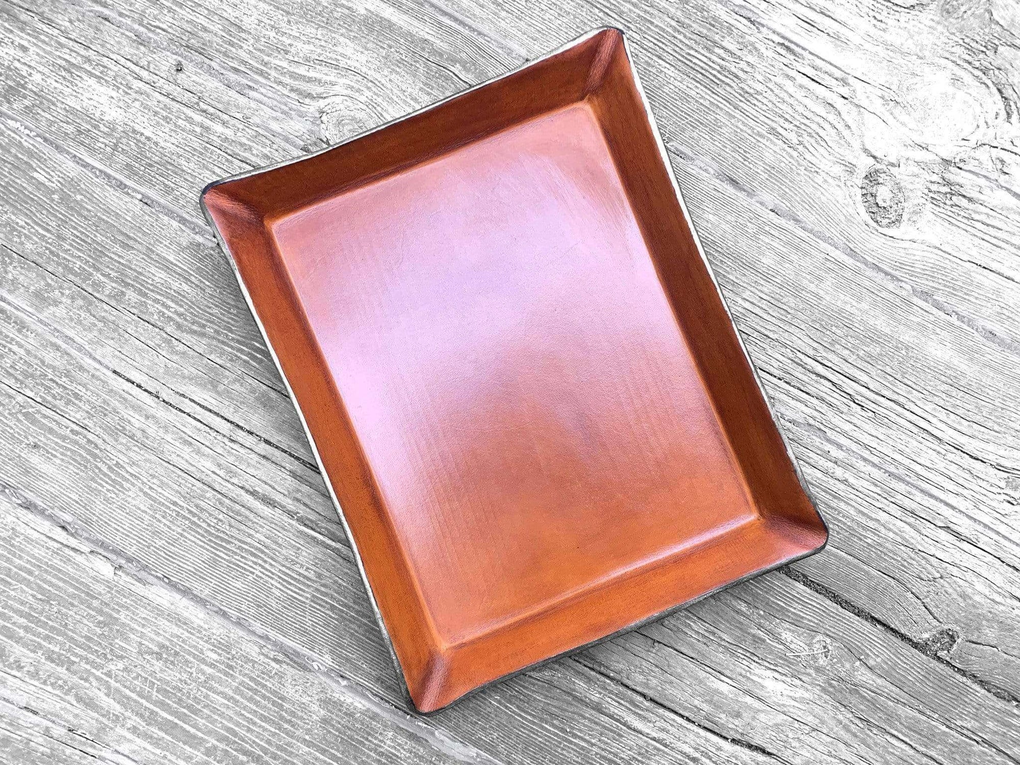 Leather Paper Tray. Large Valet.