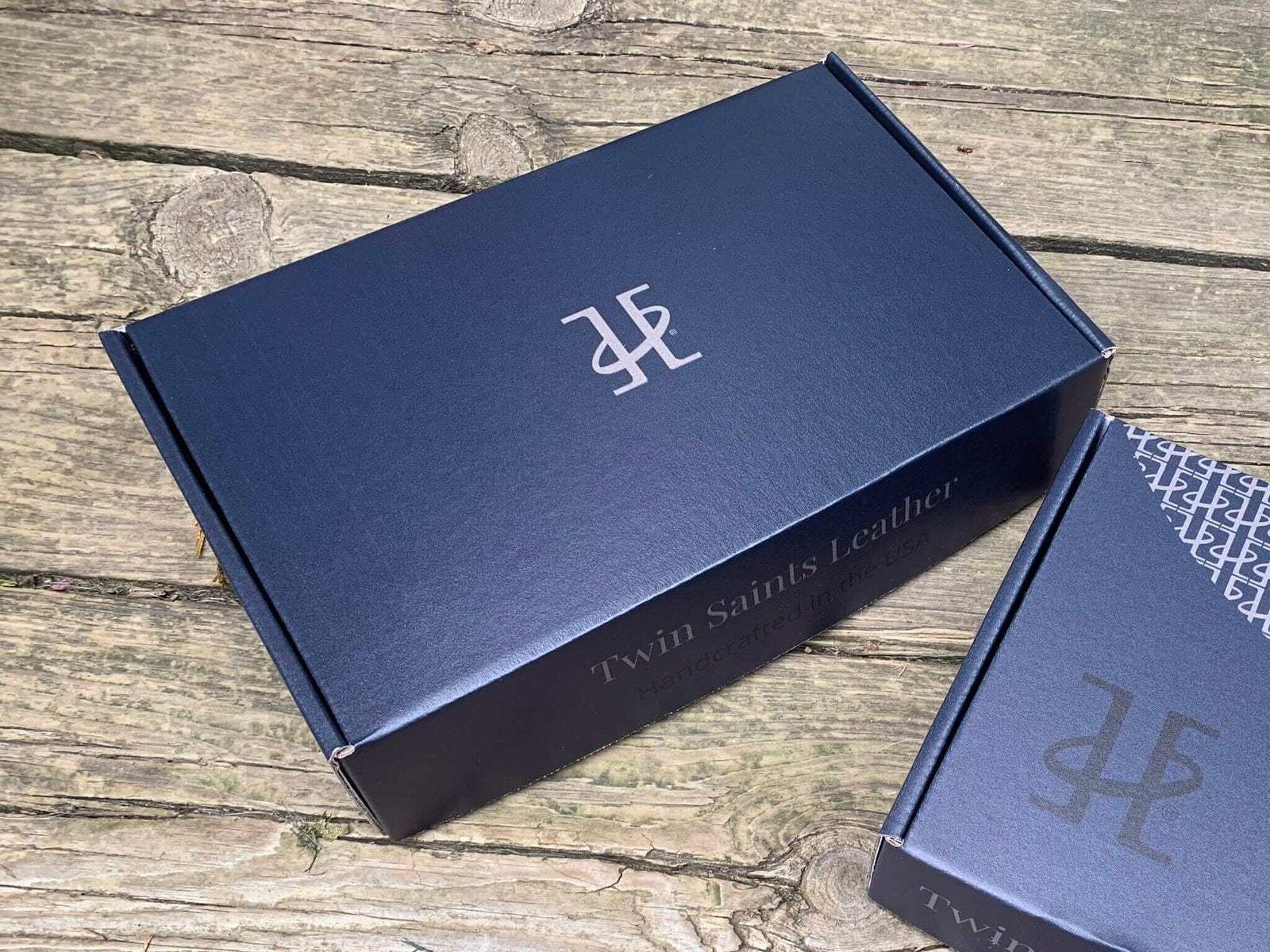 Gift Box for brown leather valet, logo wallet, and keychain set